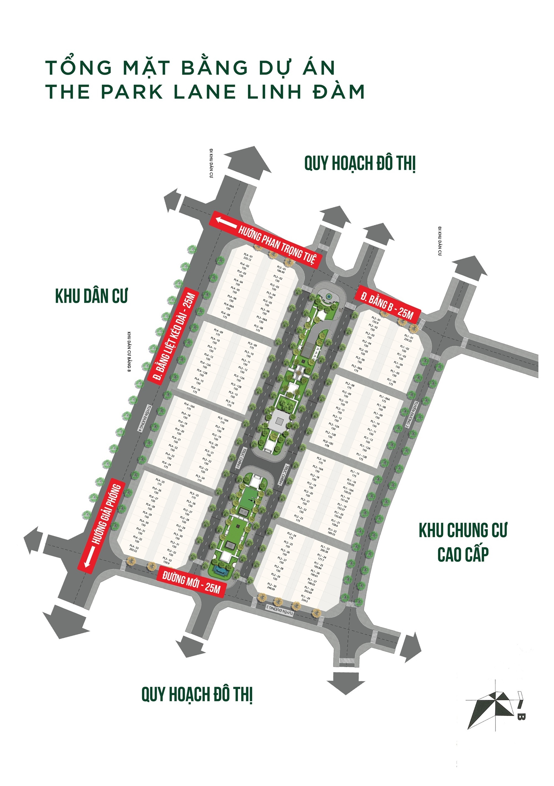 mặt bằng dự án the park lane linh đàm