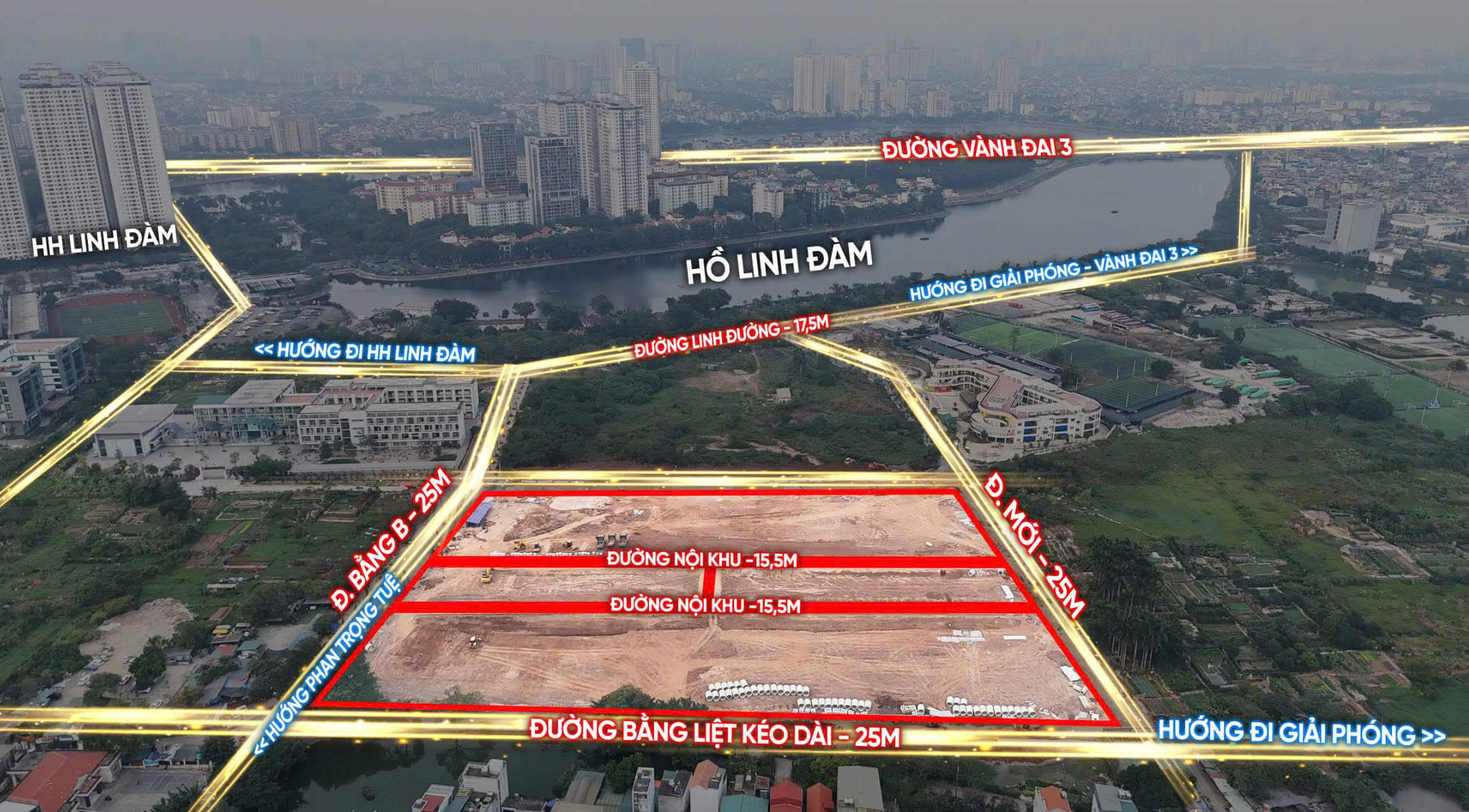 vị trí dự án the park lane linh đàm