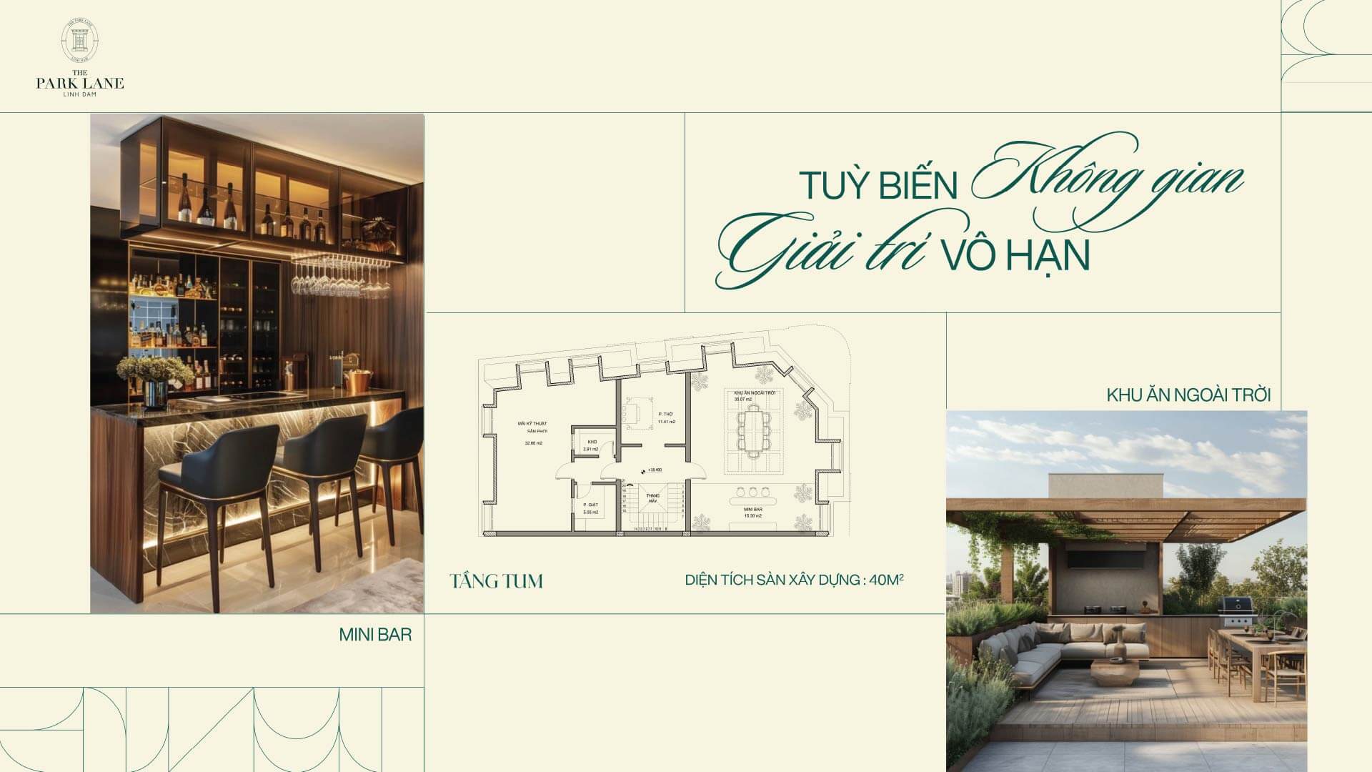 thiết kế shophouse the park lane linh đàm