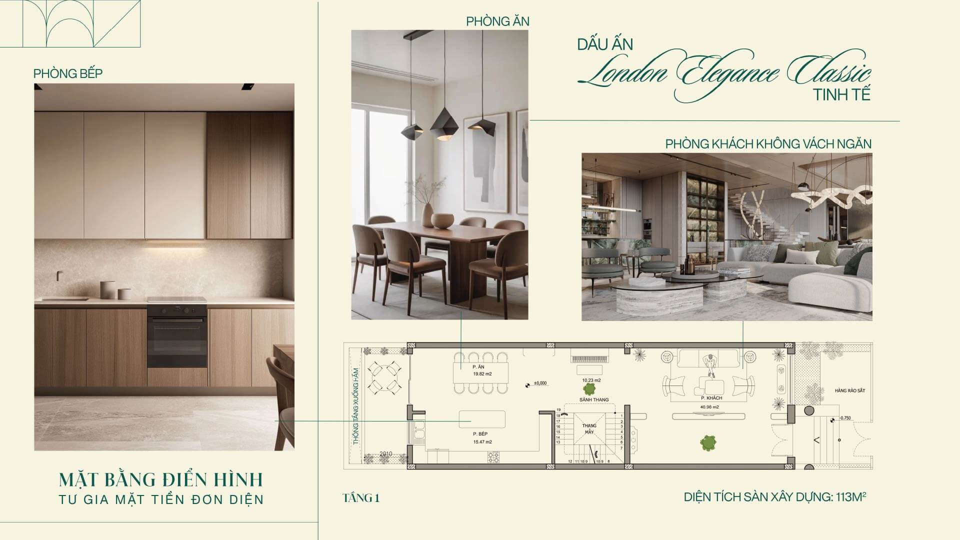 thiết kế shophouse the park lane linh đàm