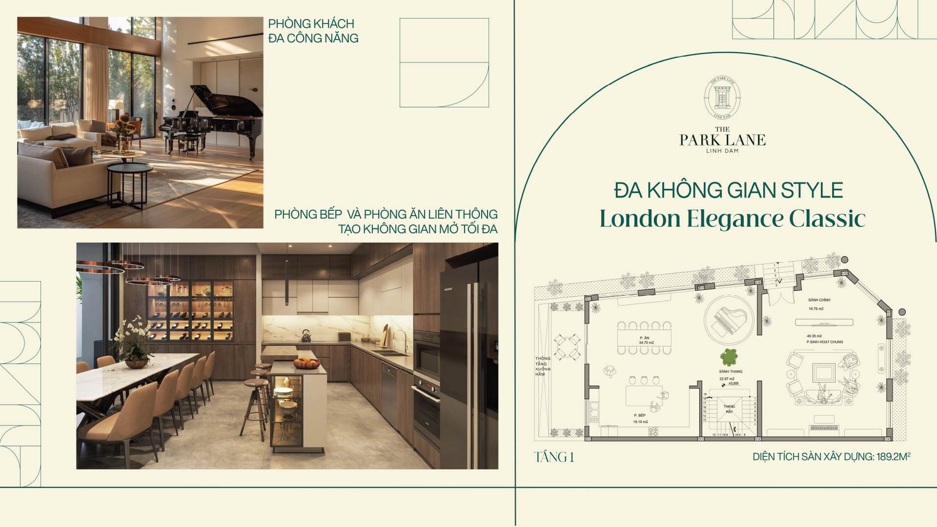 thiết kế shophouse the park lane linh đàm